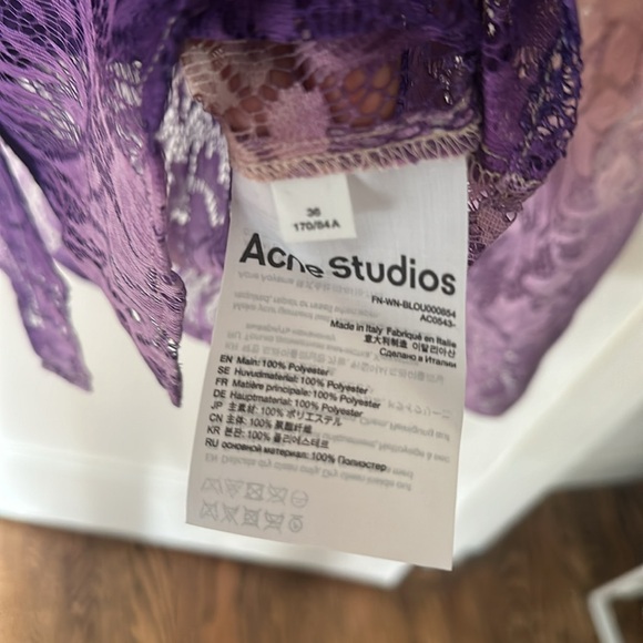 Purple Lace Acne studios blouse - Picture 3 of 3